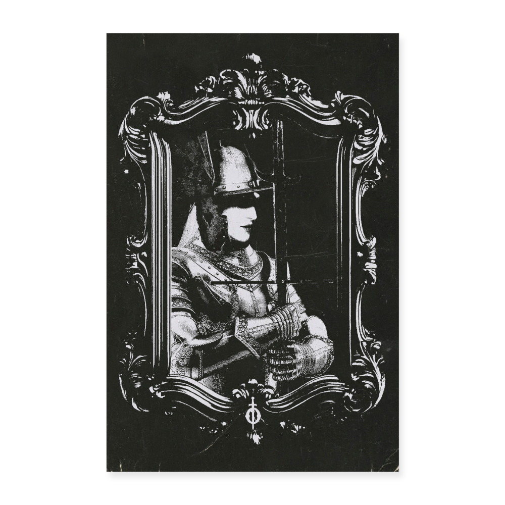 Dragonlord retro poster - white